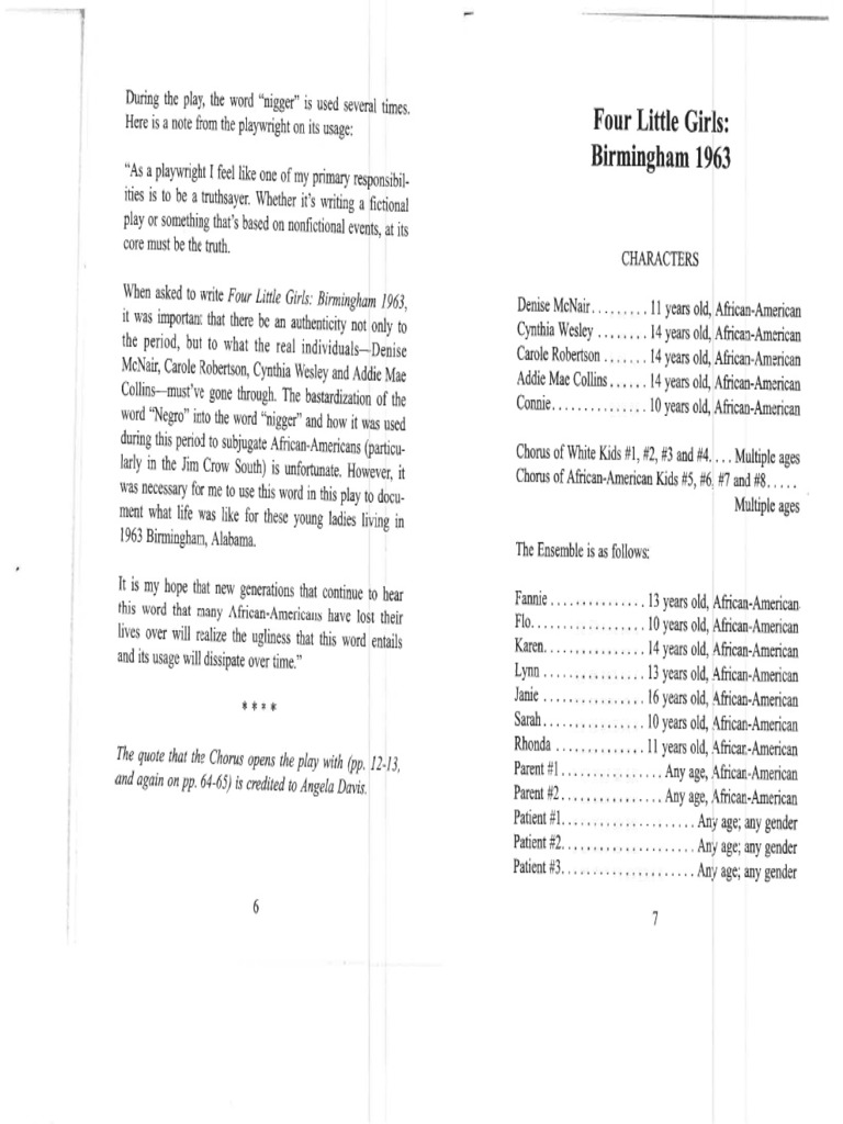 Dyc Script-Four-Little-Girls | PDF
