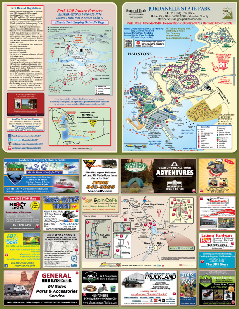 2020 Jordanelle State Park Map SE | PDF