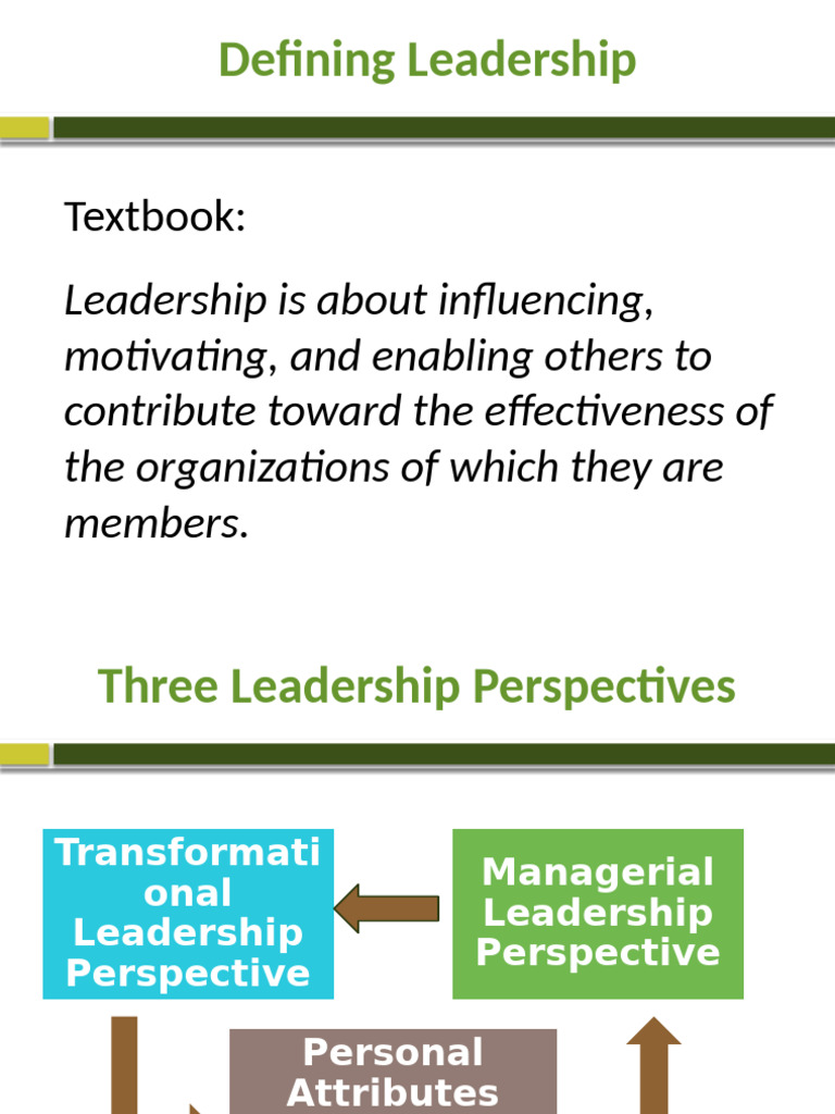 FINALS Week 11 Leadership Student | PDF | Leadership | Transformational ...