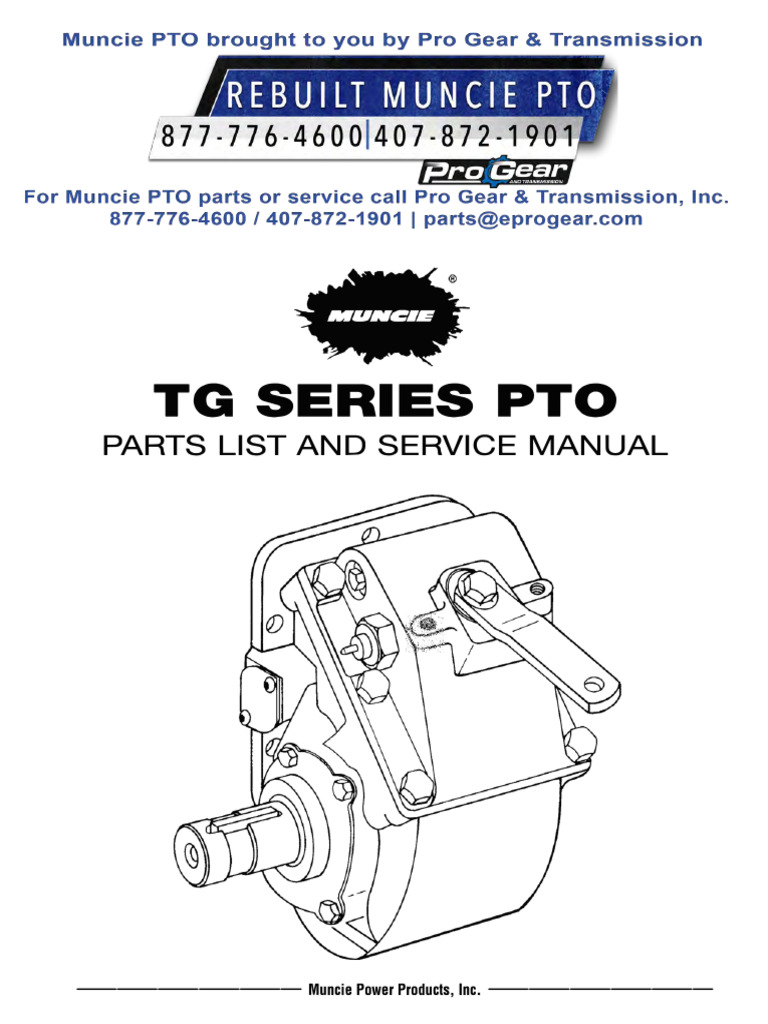 SORSI SOT/CMRT マニュアル muncie-TG-pto-parts-breakdown-service-manual | PDF | Manual