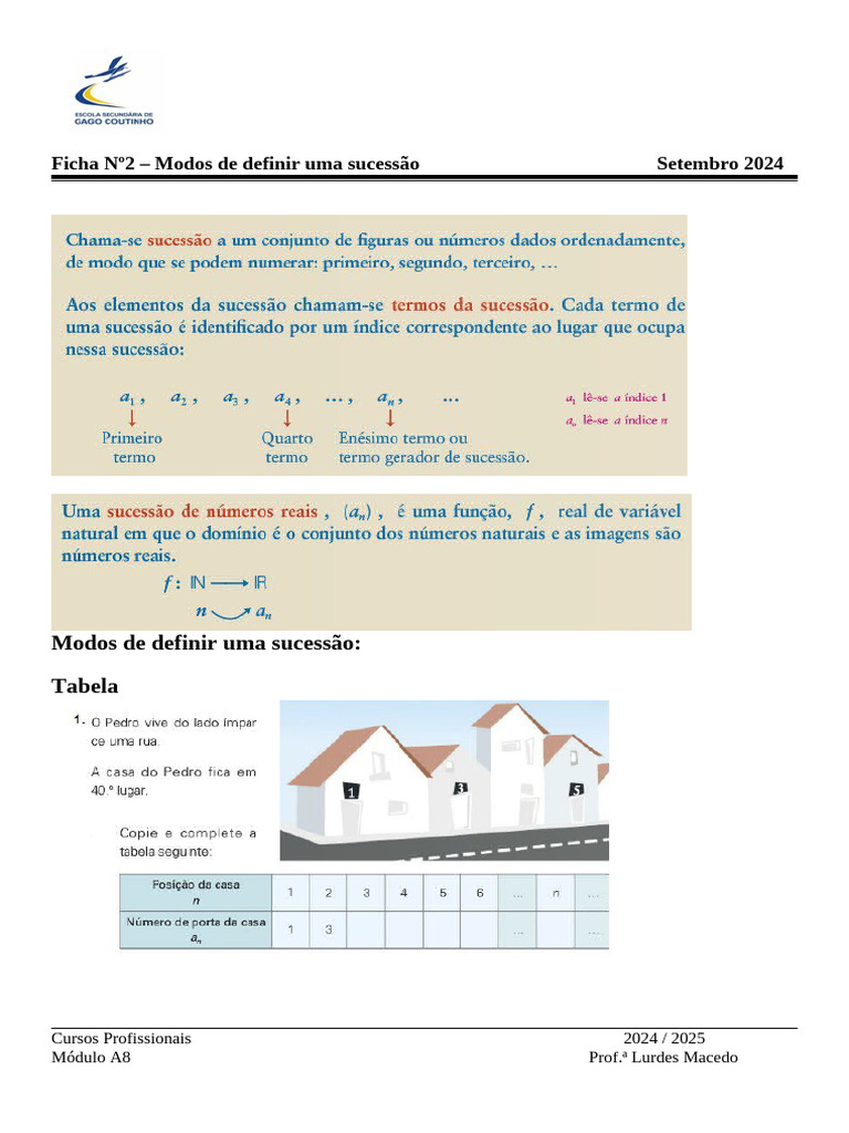 Definindo Sucessões em Matemática | PDF
