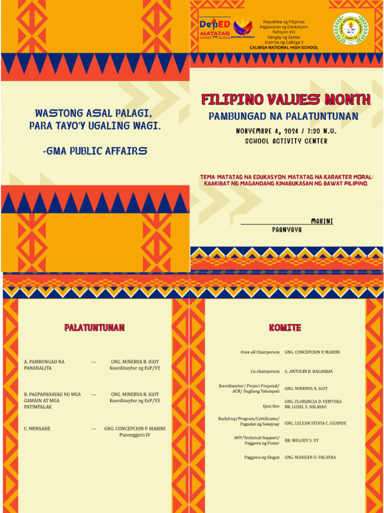 Values Month Opening Program | PDF