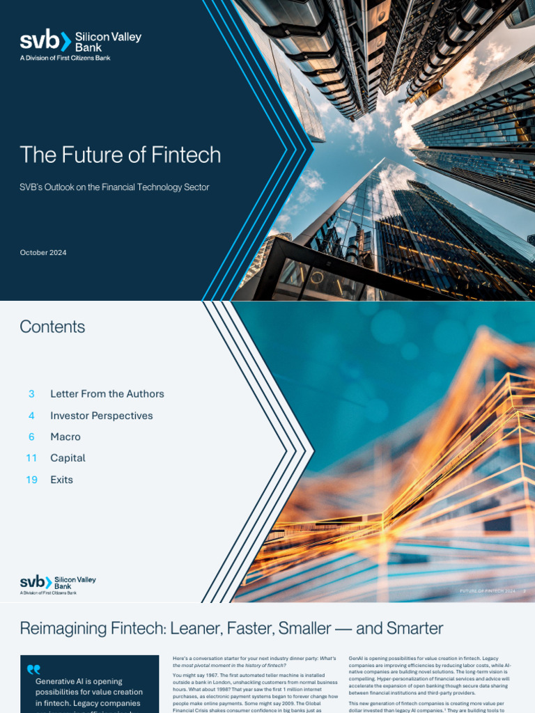 Future of Fintech 2024 Insights | PDF | Interest | Banks