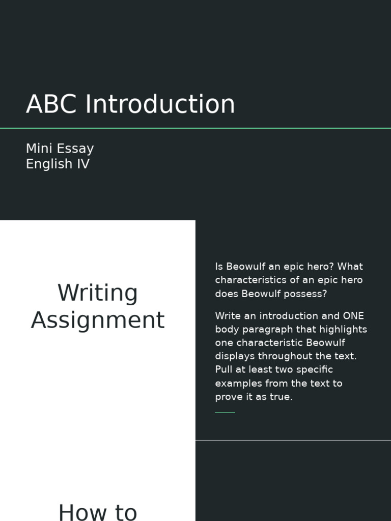Beowulf: Epic Hero Introduction Guide | PDF | Beowulf | Hero