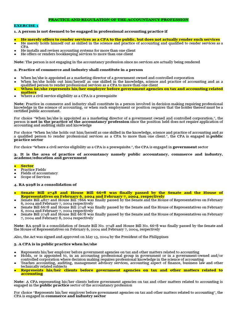 Understanding Accountancy Practice Regulations | PDF | Certified Public ...
