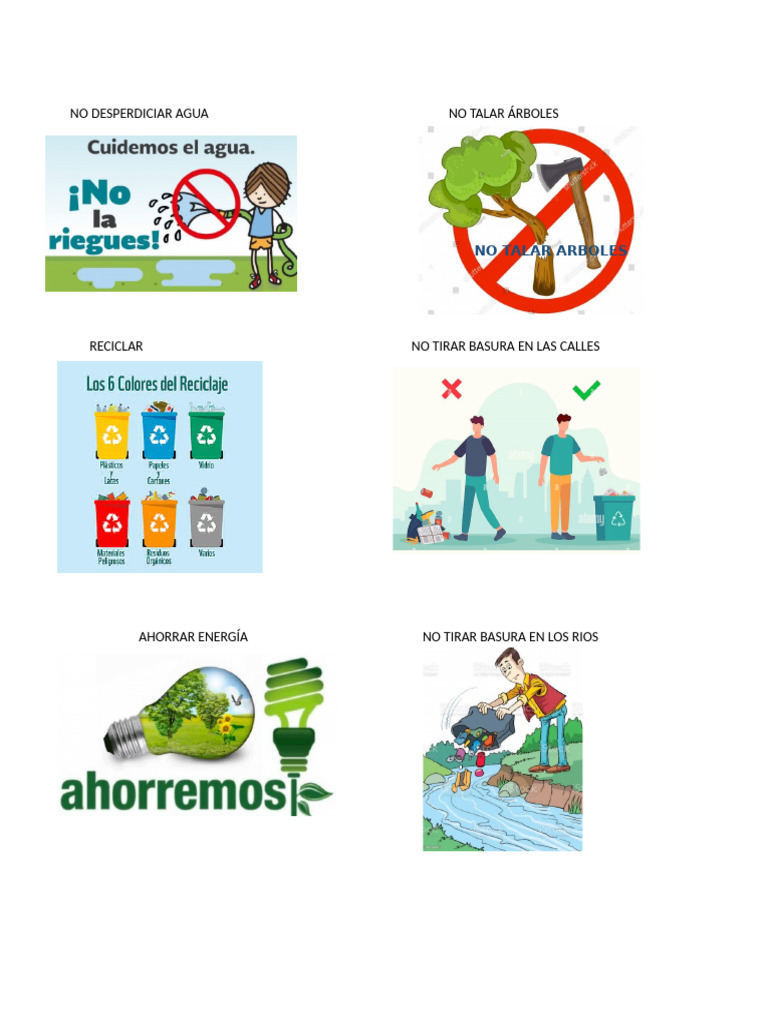 Acciones para Cuidar El Medio Ambiente | PDF