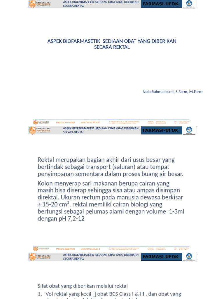 Proktolitis dan Sediaan Rektal Obat | PDF
