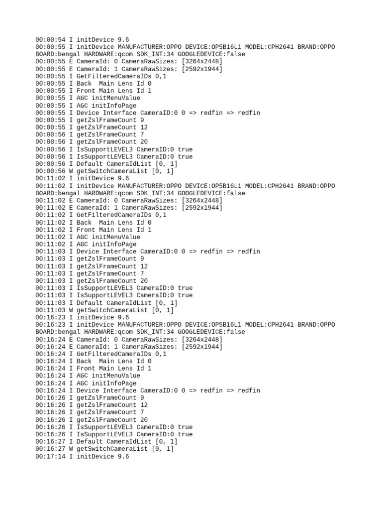 OPPO OP5B16L1 Device Initialization Logs | PDF | Computing