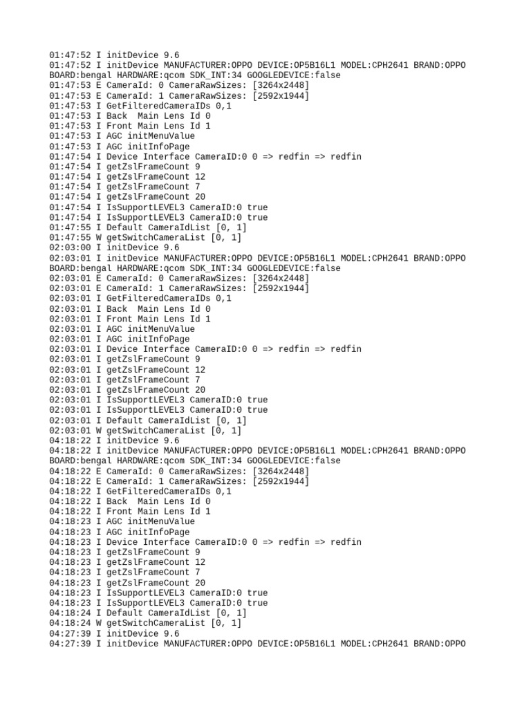 OPPO OP5B16L1 Device Initialization Logs | PDF | Computing