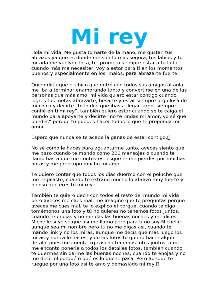 My Rey | PDF | Amor