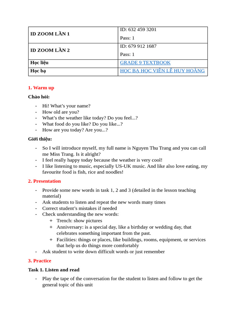 Zoom Ids And Lesson Plan For Grade 9 Pdf Adverb Adjective
