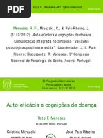 Auto Eficacia e Cognicoes de Doenca