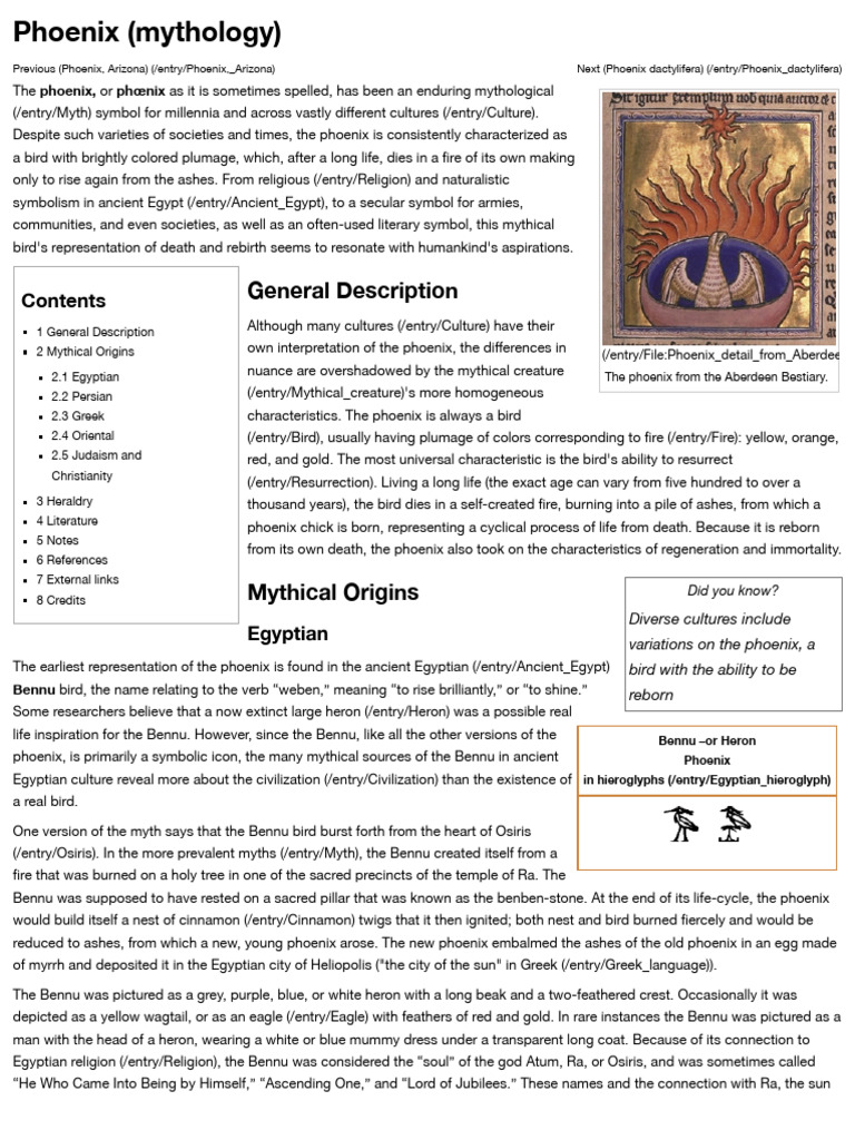 6.3 Phoenix Mythology Day 9 | PDF