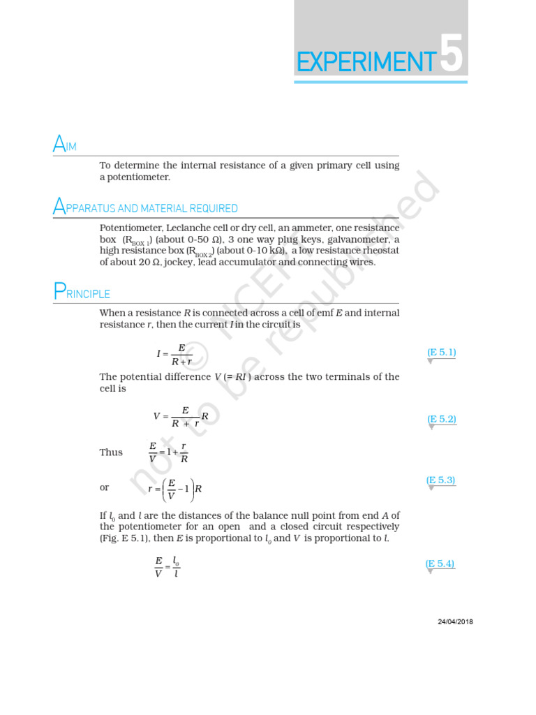 Experiment 5 Pdf Electromagnetism Electricity