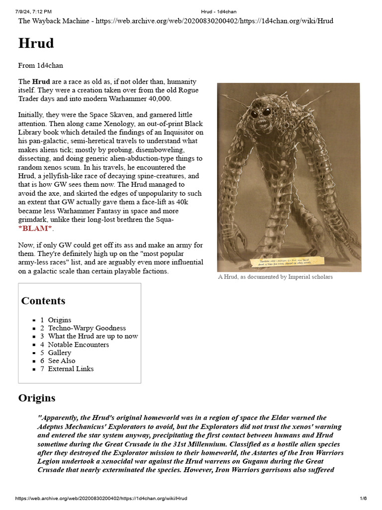 Hrud: The Nocturnal Scavengers of 40k | PDF