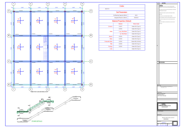 Beam and Slab Layout for Residence | PDF | Composite Material ...