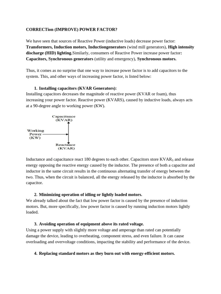 Correction of Poer Factor - 083201 | PDF | Capacitor | Ac Power
