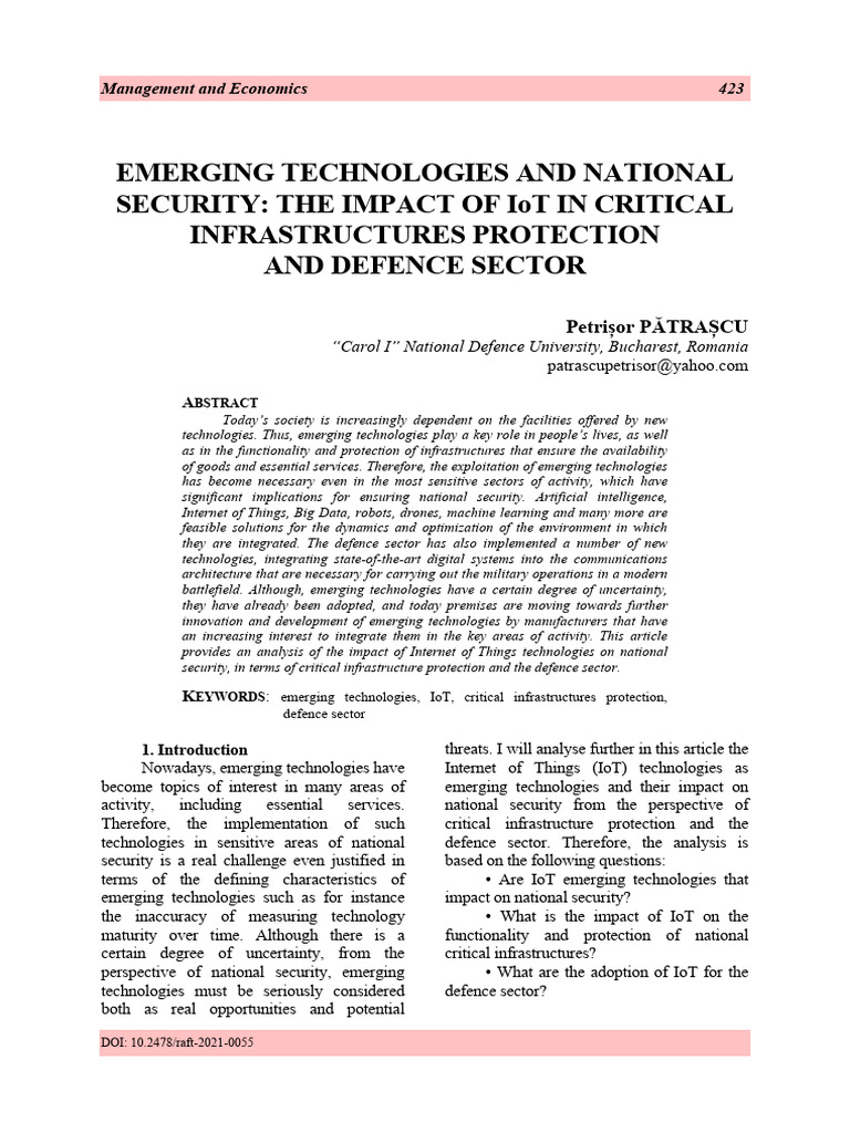 Emerging Technologies Impact of IoT | PDF | Internet Of Things ...