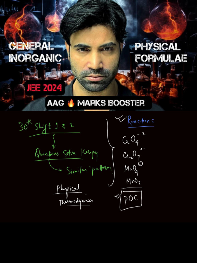 Last Year Inorganic Marks Booster | PDF