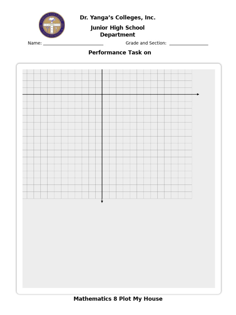 Math 8 Performance Task Guide | PDF | Cartesian Coordinate System ...