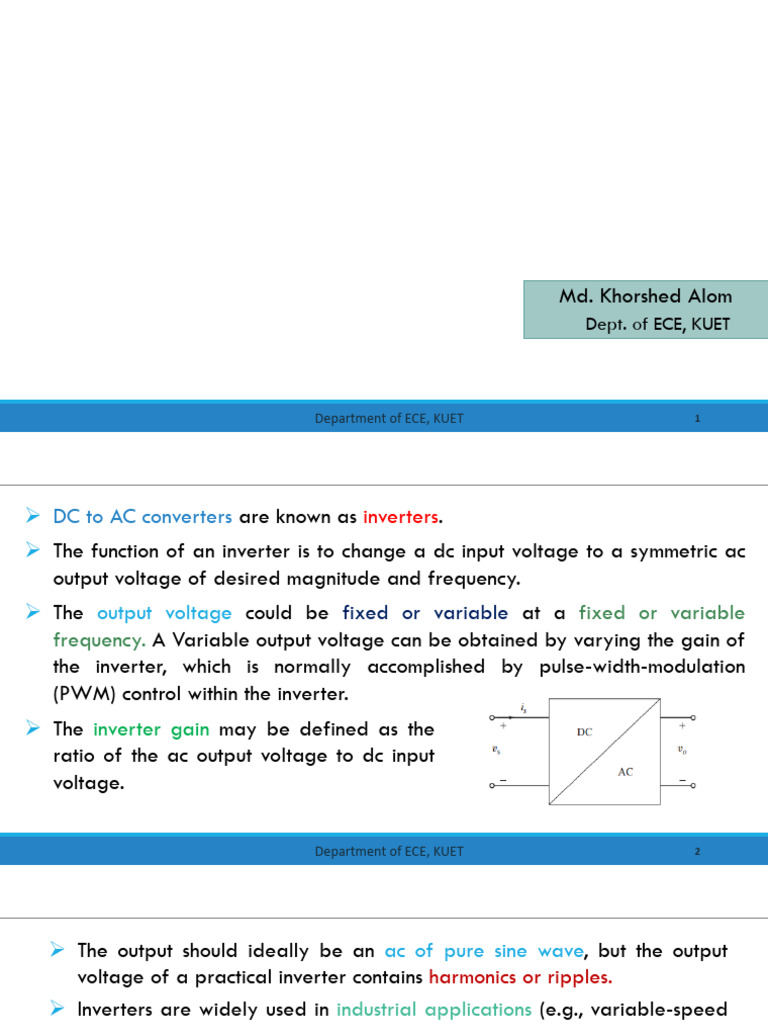 Inverter Basics and Operation Explained | PDF | Power Inverter ...
