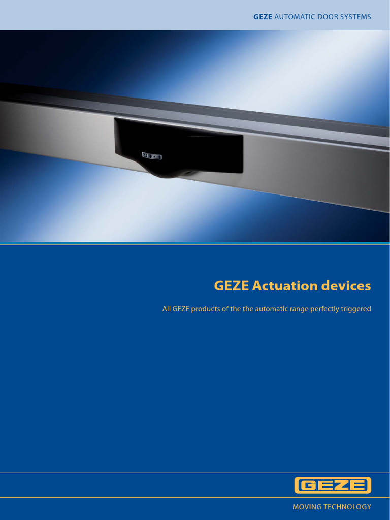 GEZE Actuation Devices | PDF | Radar | Radio