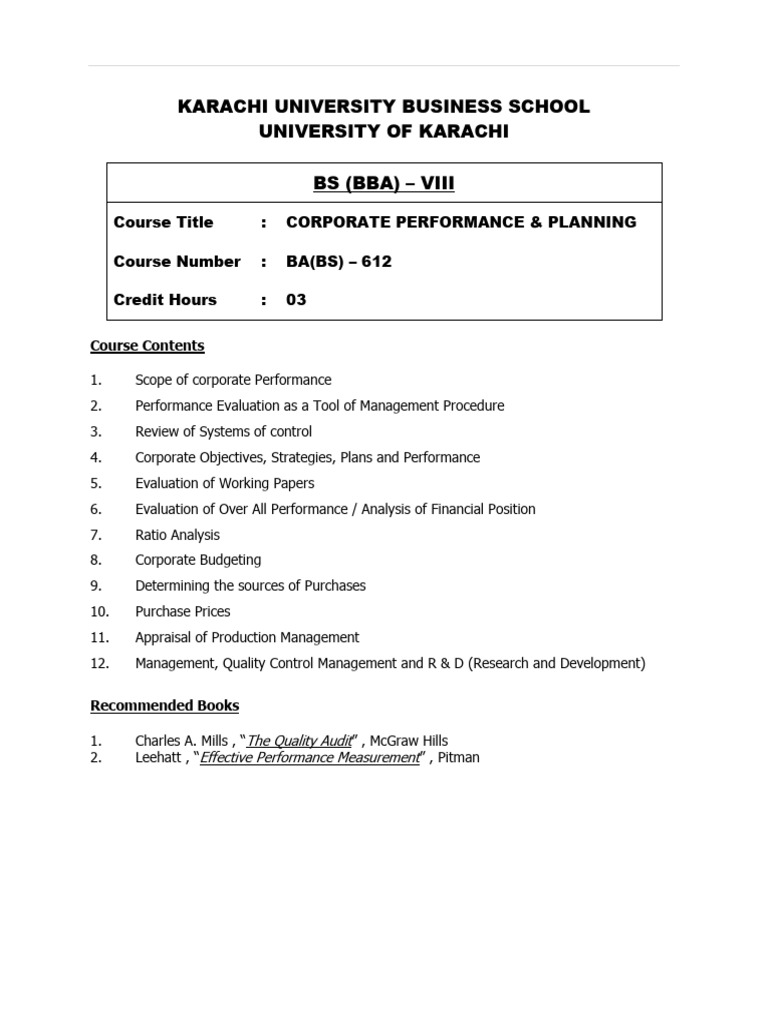 Corporate Performance | PDF