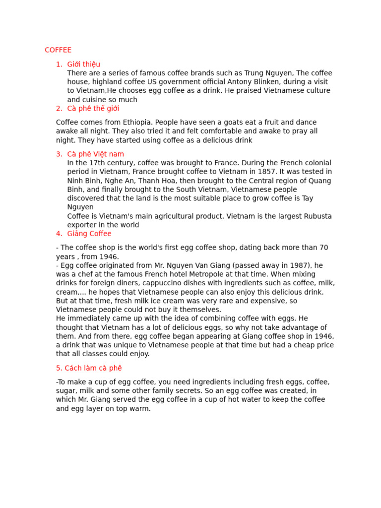 Coffee | PDF