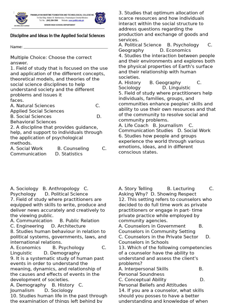 Discipline and Ideas in The Applied Social Sciences | PDF | Social ...