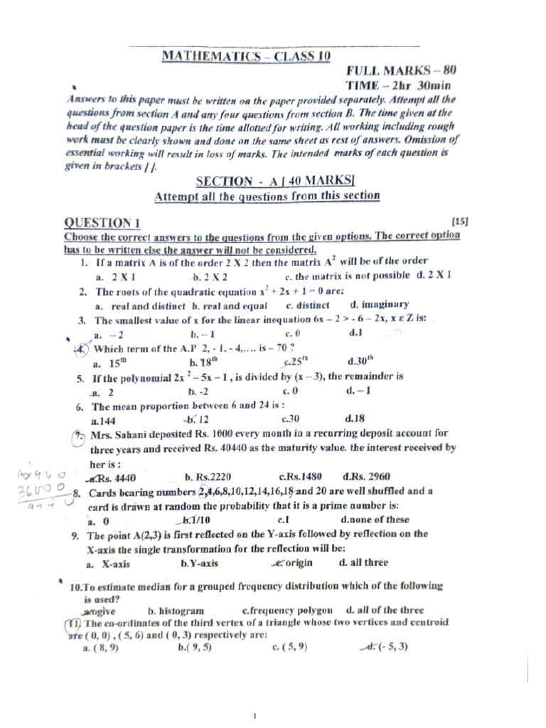 maths paper | PDF
