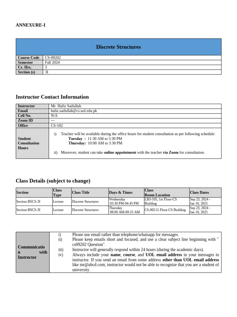 Discrete Structures Course Overview | PDF | Function (Mathematics ...