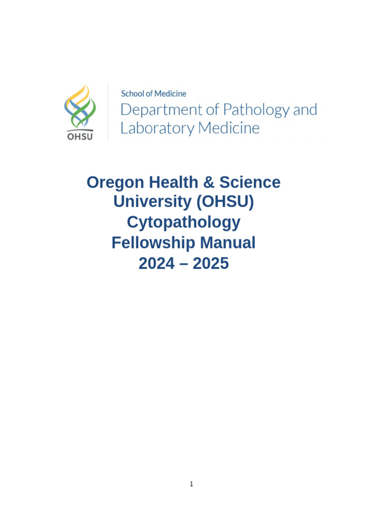 Ohsu Cytopathology Fellowship Guide Pdf Cytopathology Photo Inspiration
