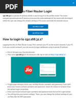 JioFiber Router Login Guide | PDF | Wi Fi | Router (Computing)