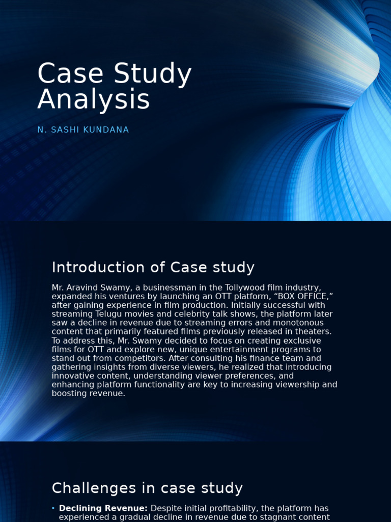 OTT Platform Case Study: Revenue Challenges | PDF | Market Segmentation ...