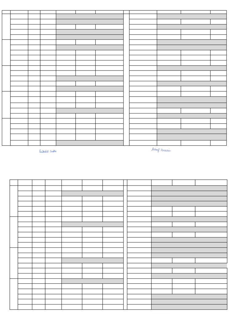 NIT Silchar B.Tech 2nd Sem Timetable 2025 | PDF | Physical Sciences ...