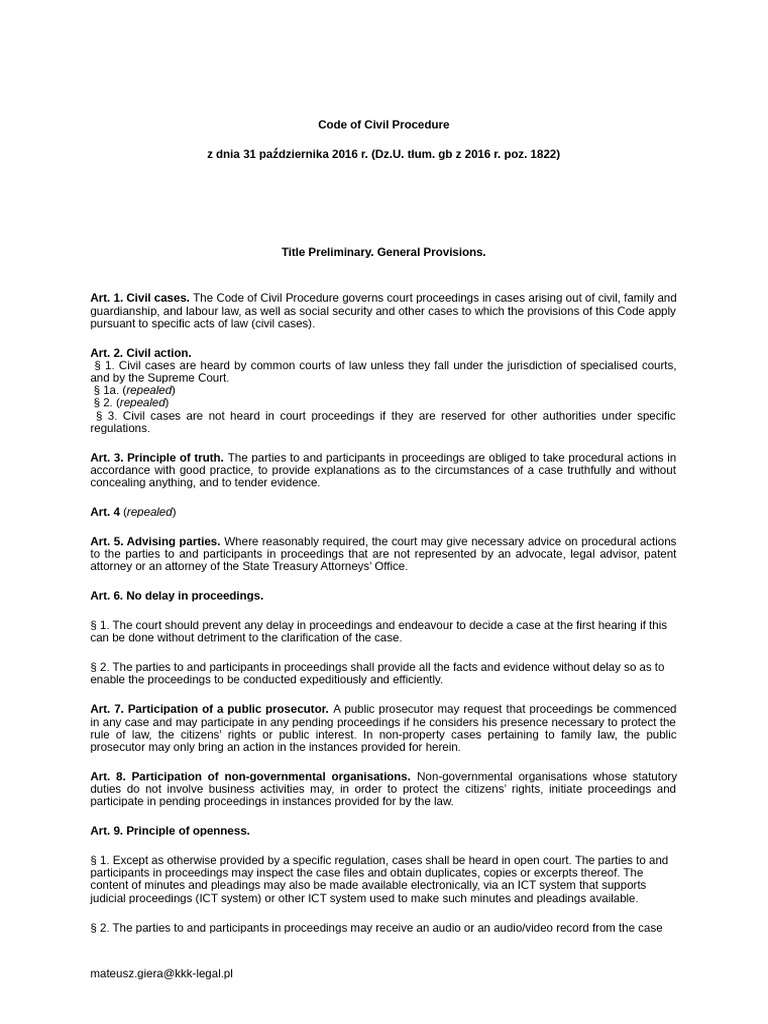 Civil Procedure Code Overview | PDF | Jurisdiction | Lawyer
