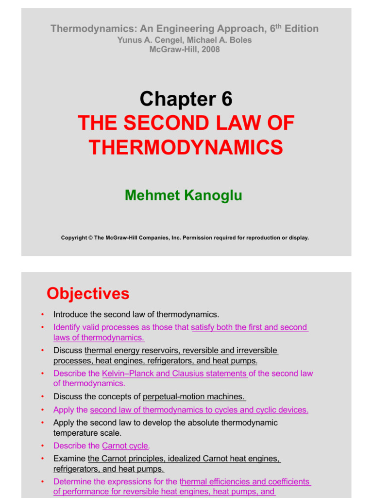 Chapter 6 Lecturebda20703 | PDF | Heat | Second Law Of Thermodynamics