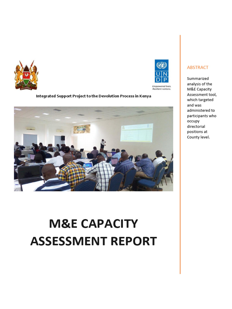 UNDP County ME Capacity Assessment Report | PDF | Policy | Capacity ...