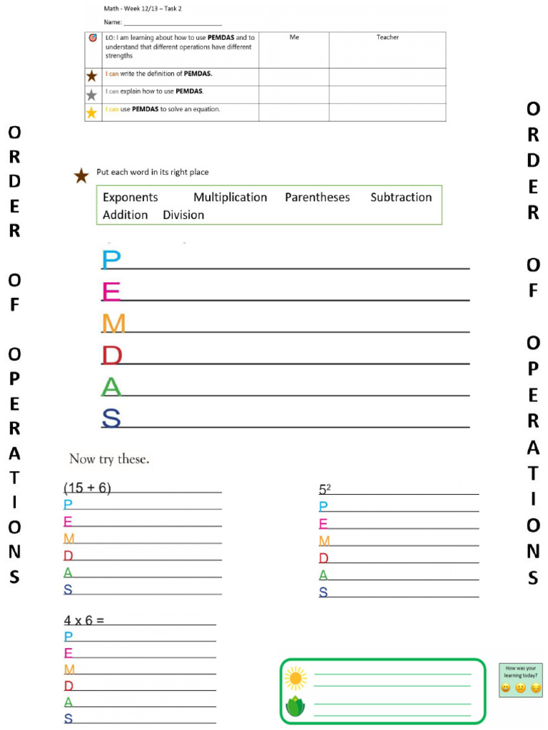 Task 2 Worksheets PDF Multiplication Exponentiation
