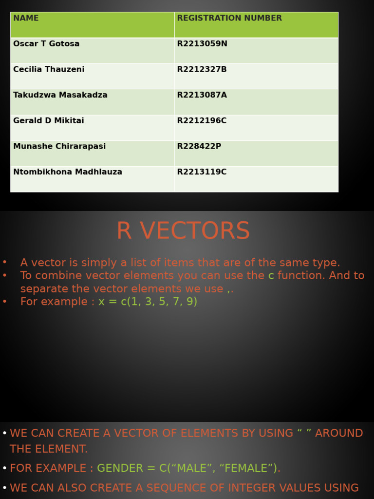 R_Vectors | PDF | Software Repository | R (Programming Language)