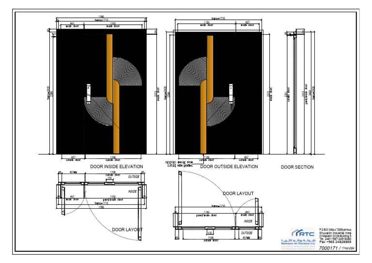 Door Elevation and Layout Details | PDF