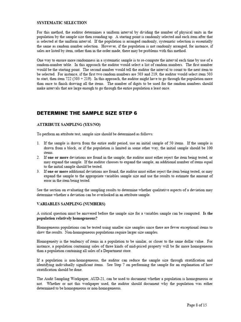 Auditsamplingmanuals 8 pdf sampling statistics sample size
