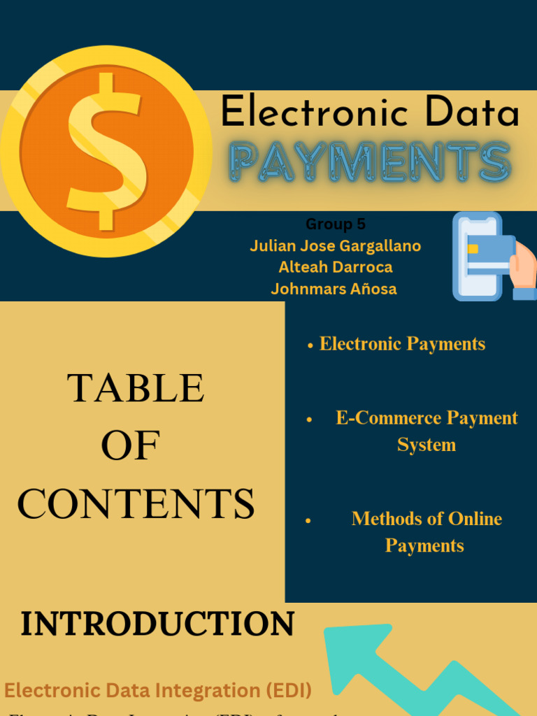 Electronic Data Payments - Group 5 | PDF | Credit Card | Debit Card