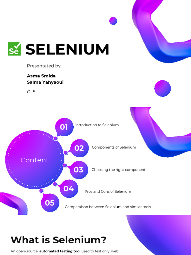 Selenium Testing Tools Overview | PDF | Selenium (Software) | Computing