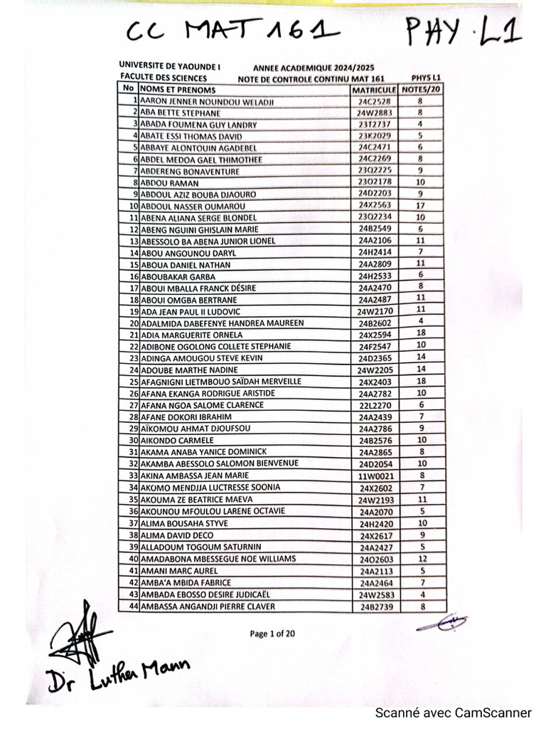 Notes CC Mat 161 Phy l1 | PDF