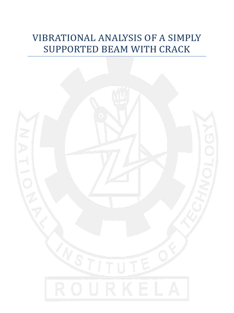 Vibrational Analysis of Cracked Beam | PDF | Equations | Bending