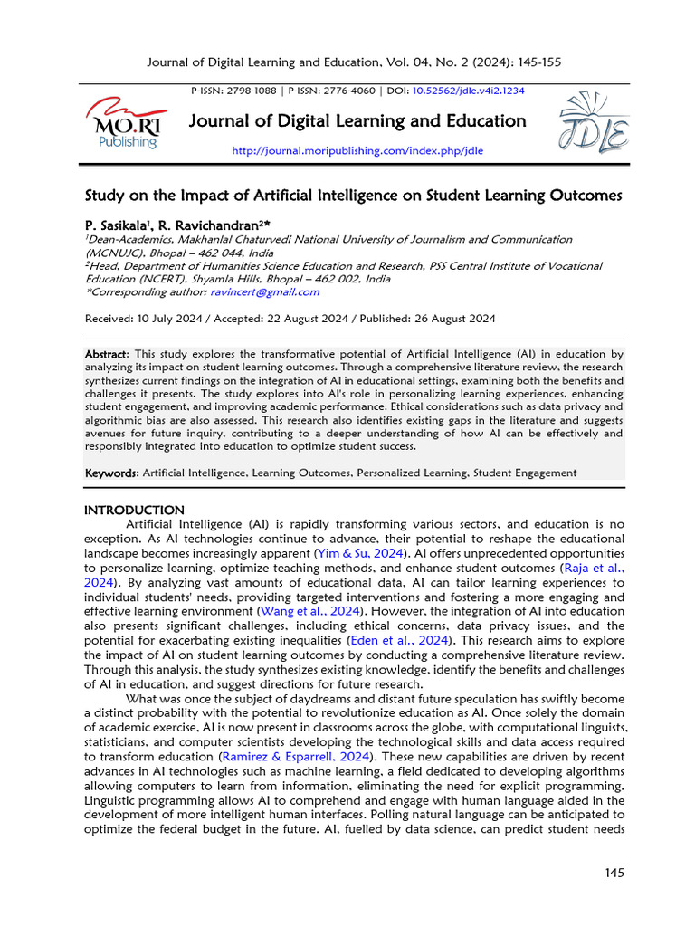 AI's Impact on Student Learning Outcomes | PDF | Artificial ...