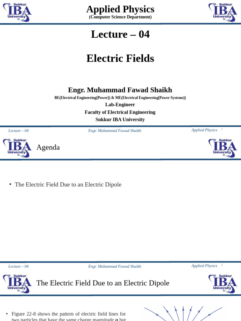 Lecture - 04 - AP Theory - Spring 2023 | PDF | Dipole | Electric Field