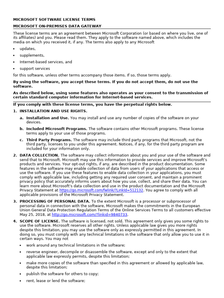 Microsoft Software License Agreement | PDF | Damages | Software