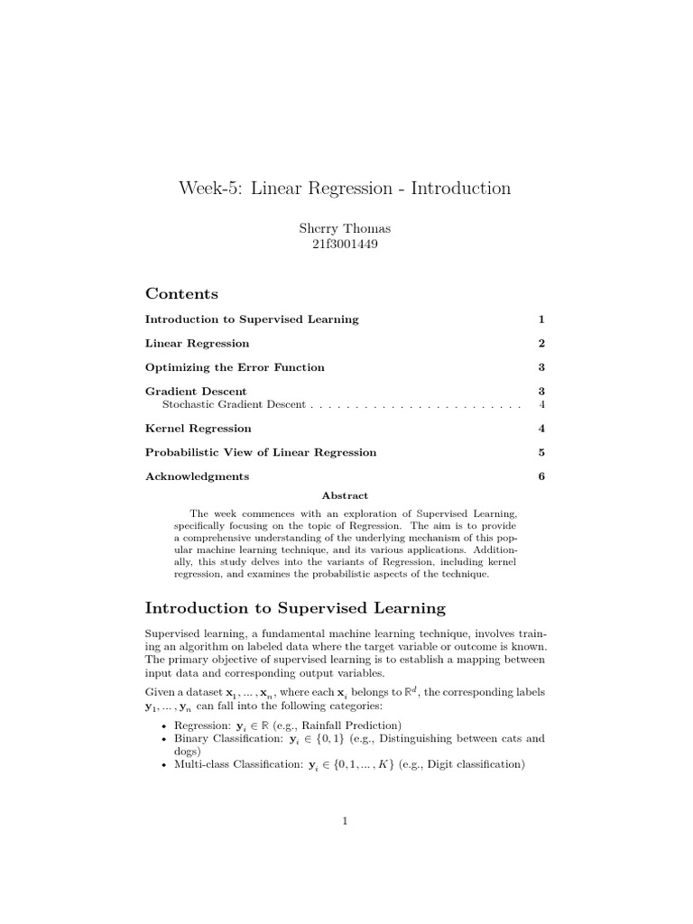 Linear Regression Fundamentals Explained | PDF | Regression Analysis ...